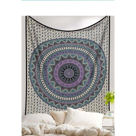 Large Indian Mandala Tapestry Hippie Hippy Wall Hanging Throw Bedspread Dorm ... - Picture 1 of 8